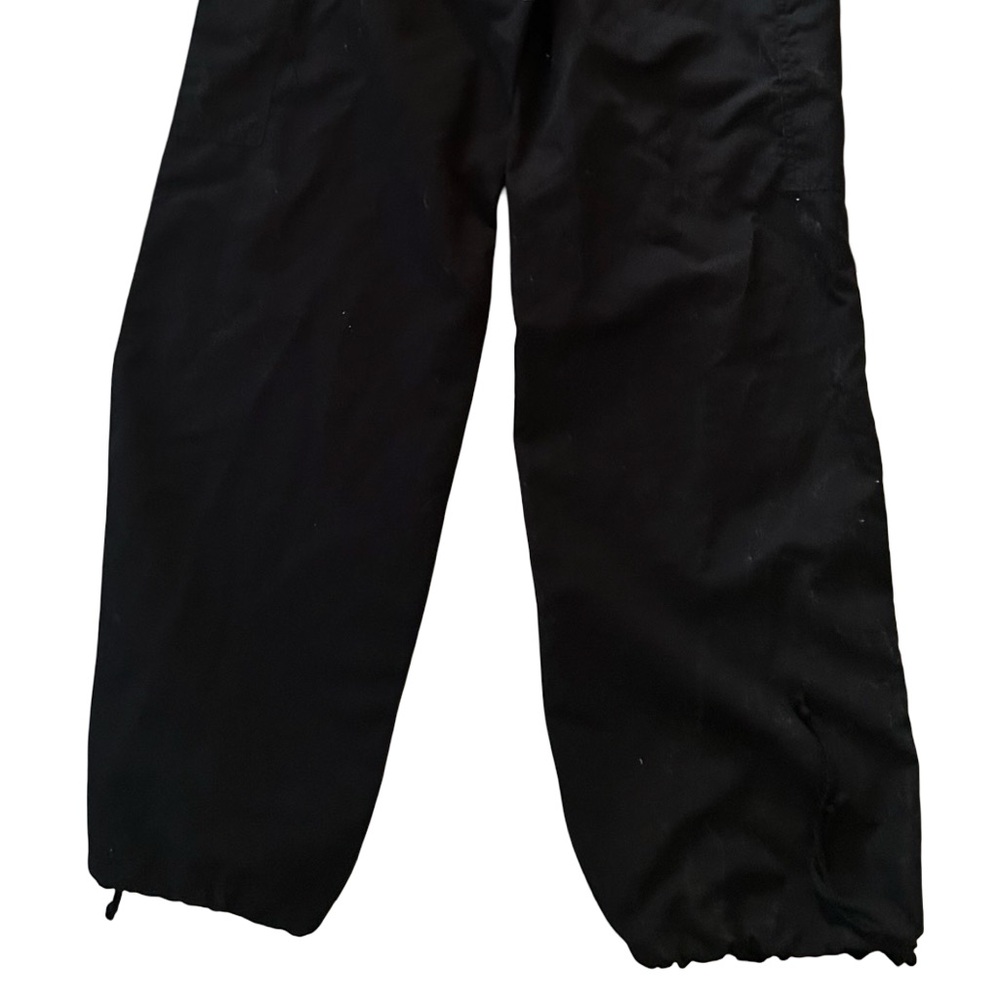 Vtg Urban Groove Black Parachute Harem Soft Straight Wide Leg Cargo Pants - Picture 9 of 13